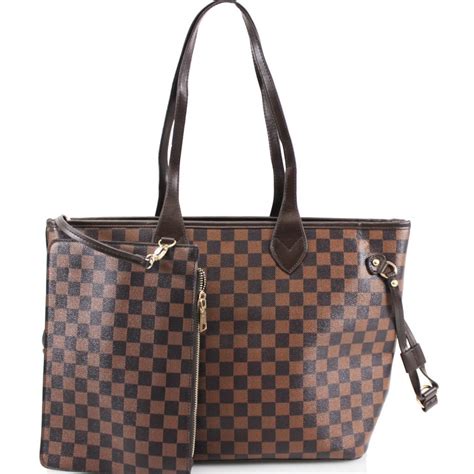 lv brown tote bag|Lv brown checkered bag.